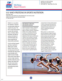 whey proteins in sports nutrition